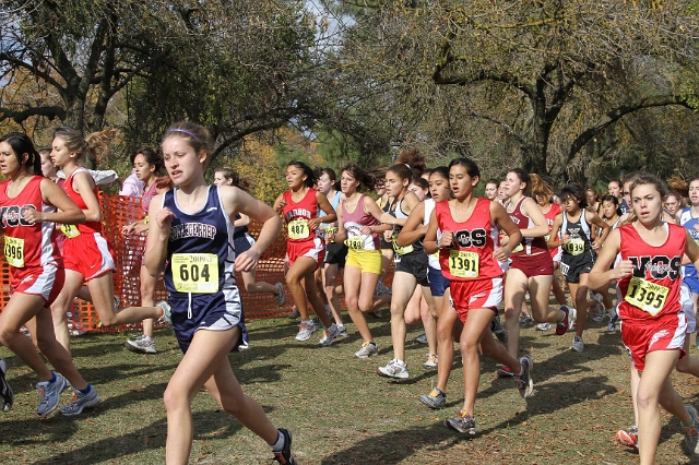 2009 CIF XC Girls D5-029.JPG - 2009 California CIF Cross Country Championships, Woodward Park, Fresno, California